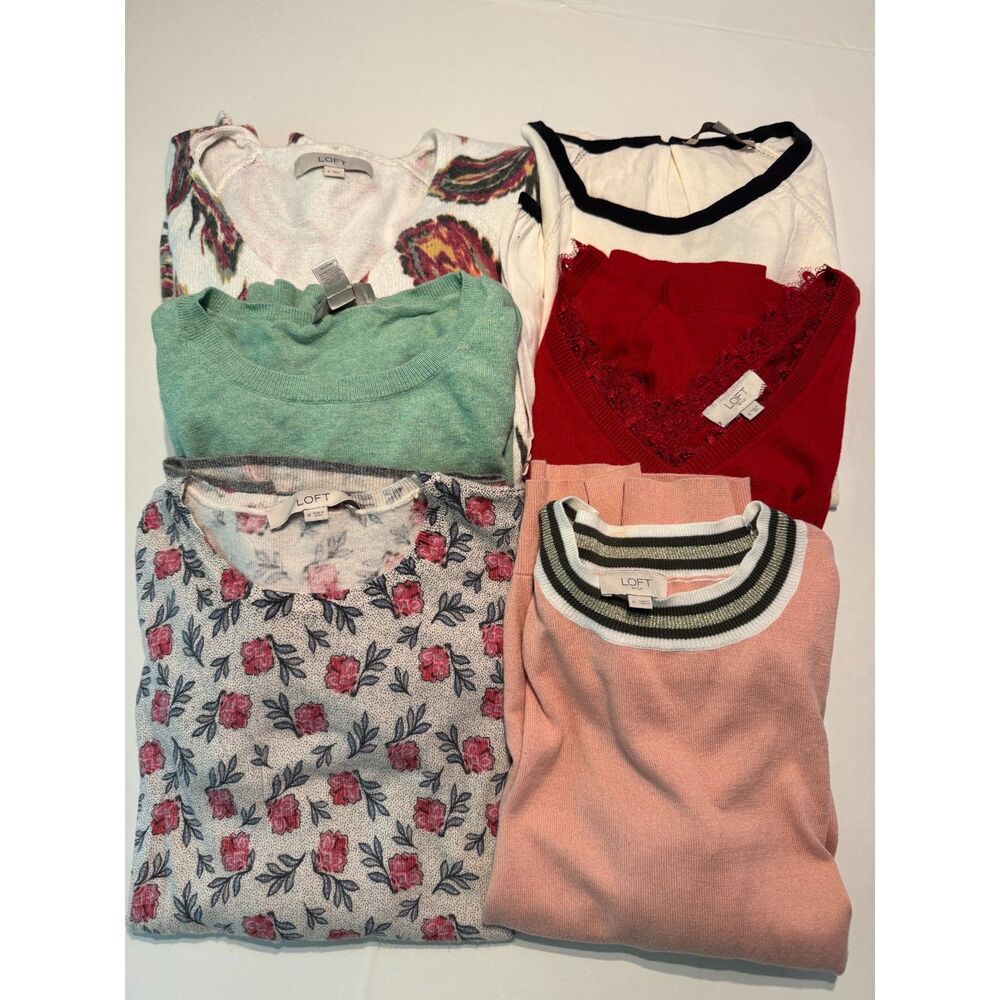 Bundle (6) Loft Casual Knit Sweaters